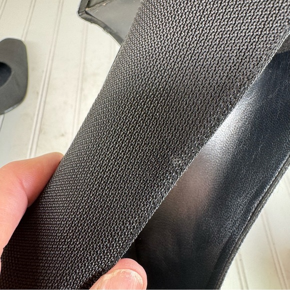 Stuart Weitzman black fabric block heeled pumps - Picture 9 of 9